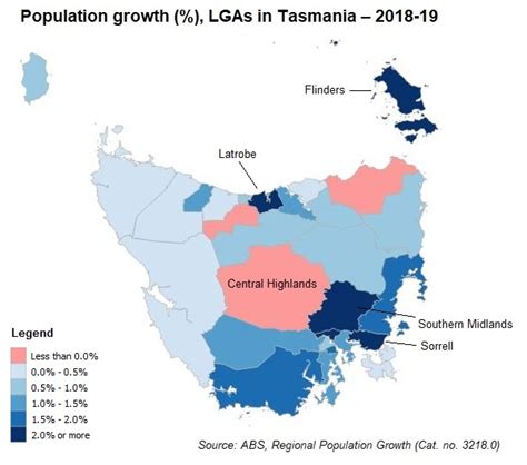List of places in Tasmania by population .